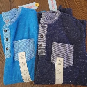 2 Boys Cat and Jack long sleeve shirts